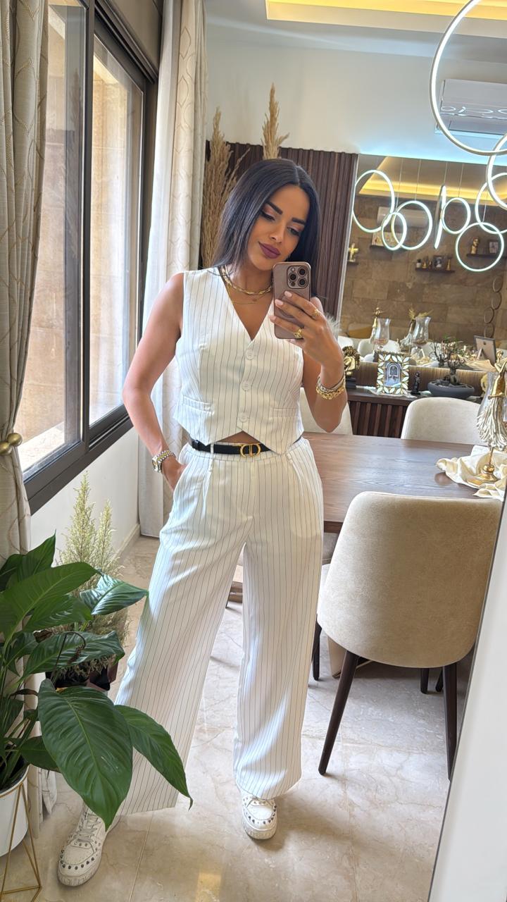 Pinstripe Vest & Pants Set
