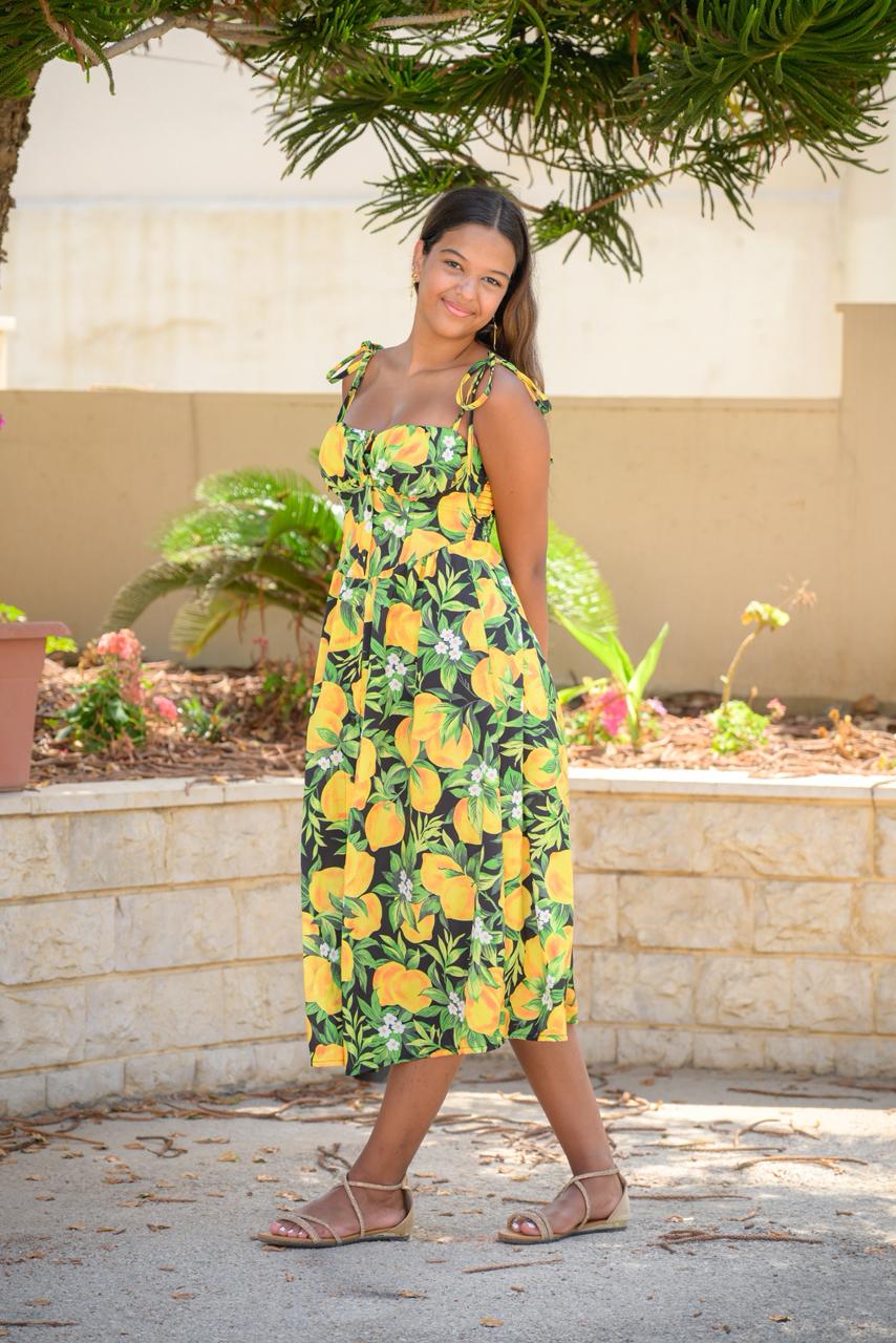 Lemon long dress