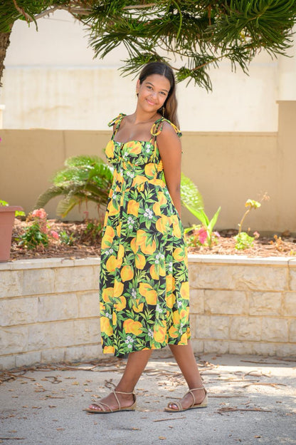 Lemon long dress