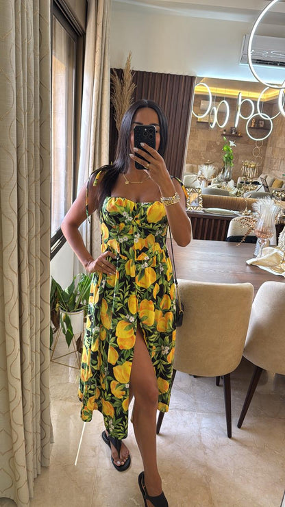 Lemon long dress