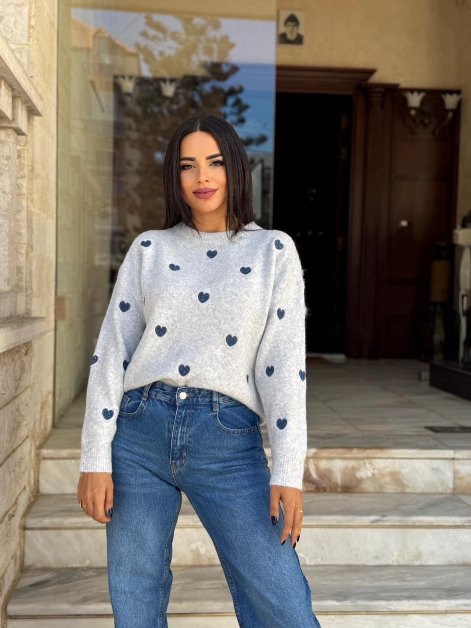 Black Hearts Sweater