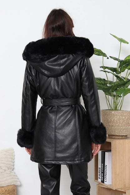 Fur and Leather Coat