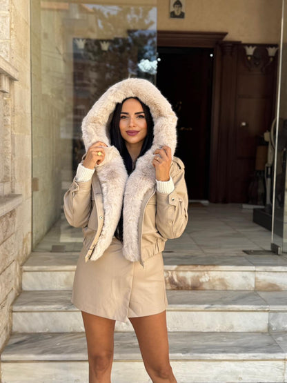 Leather Paris Jacket Fur Inside Out