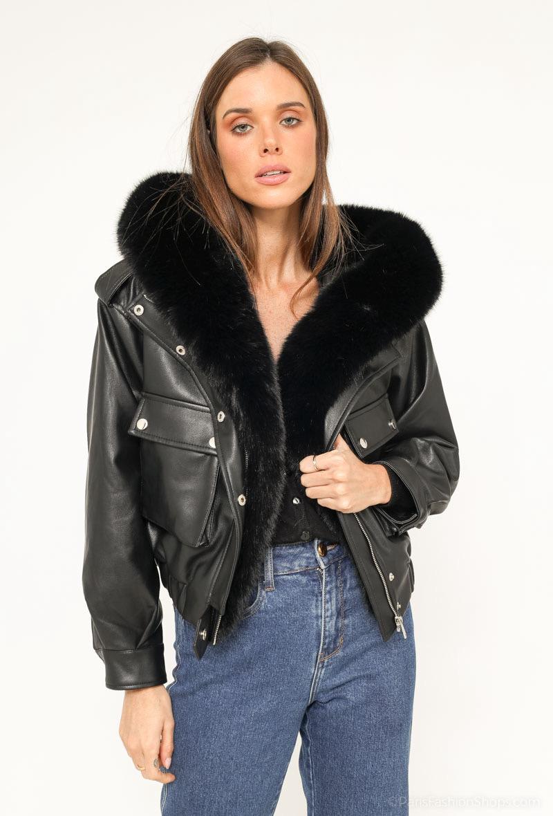 Leather Paris Jacket Fur Inside Out