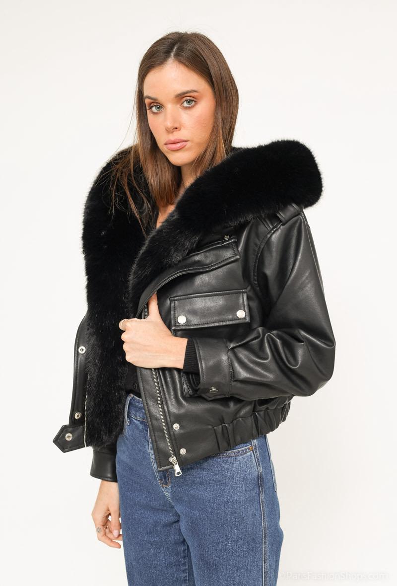 Leather Paris Jacket Fur Inside Out