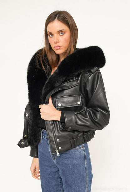 Leather Paris Jacket Fur Inside Out
