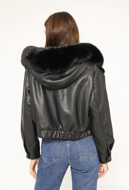 Leather Paris Jacket Fur Inside Out