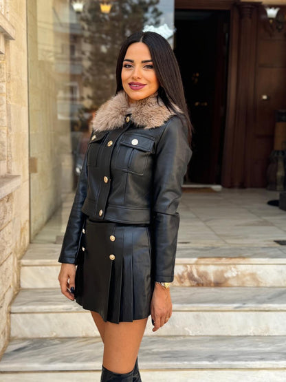 Luxe Fur-Collar Jacket