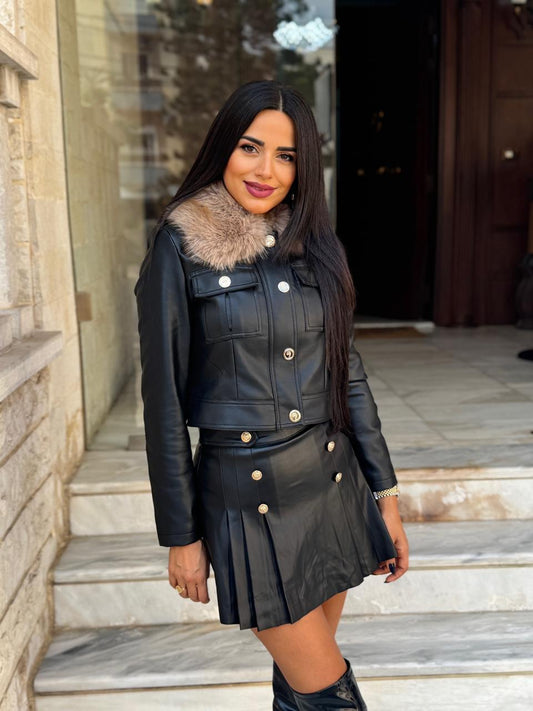 Luxe Fur-Collar Jacket
