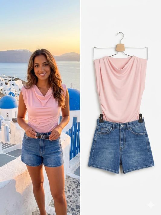Denim short cia blue