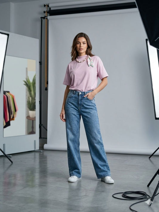 Denim flare jeans