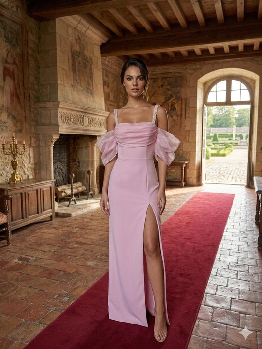 Evening dress pearls