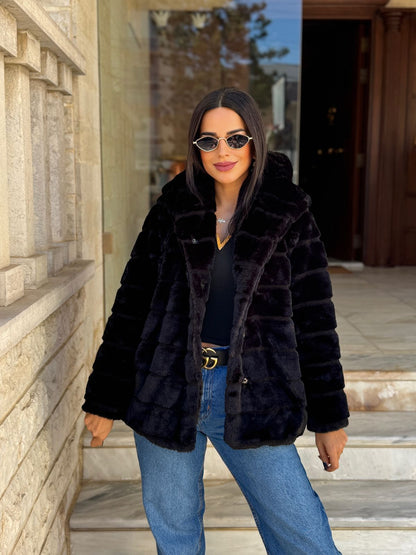 Fur Capuche Jacket